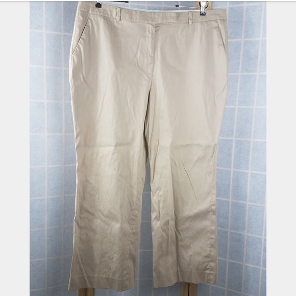Talbots Womens Heritage Beige Pants Plus Size 20 - Picture 1 of 4